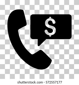 Phone Order icon. Vector illustration style is flat iconic symbol, black color, transparent background. Designed for web and software interfaces.