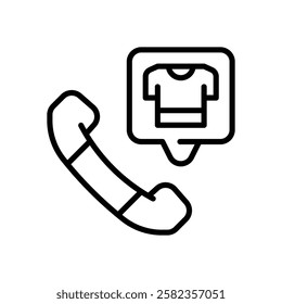 phone order icon. vector line icon for your website, mobile, presentation, and logo design.