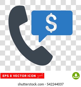 Phone Order vector icon. Image style is a flat smooth blue iconic symbol.