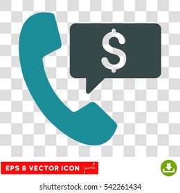 Phone Order vector icon. Image style is a flat soft blue iconic symbol.