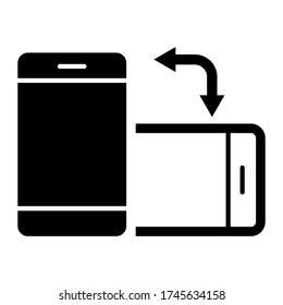 Phone orientation icon, Horizontal vertical position sign design. Mobile Phone.