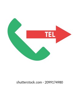 Phone outgoing call icon. Vector.