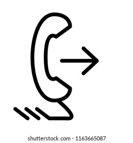 Phone Outgoing Icon. Call, Communication  Symbol for Infographic, Design Elements, Websites, Presentation and Application - Vector.