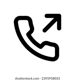 Icono de salida de teléfono. Signo vectorial simple