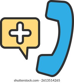 Phone Outline Filled Style Icon