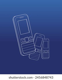 Phone outline icon design illustration