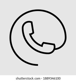 phone outline icon isolated vector illustration