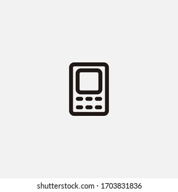 phone outline icon vector illustrator sign