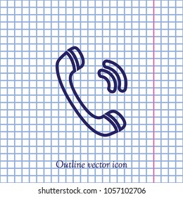 Phone outline icon, web design element