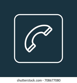 Phone Outline Symbol. Premium Quality Isolated Call Element In Trendy Style.