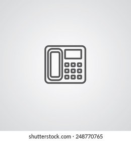 phone outline thin symbol, dark on white background, logo editable, creative template 