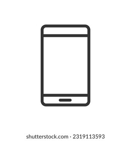 Icono de vector de contorno telefónico aislado en fondo blanco. Icono de línea telefónica para web, móvil y diseño ui.