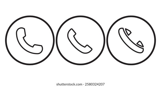 Phone outlined icon png for social media app