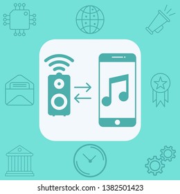 Phone pairing vector icon sign symbol