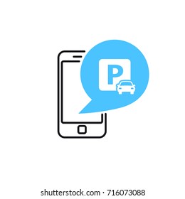 Phone Parking Bubble Icon