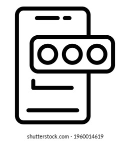 Phone password icon. Outline Phone password vector icon for web design isolated on white background