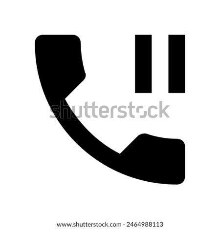 Phone paused indicator icon vector design in eps 10