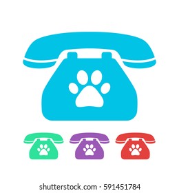 Phone with paw icon