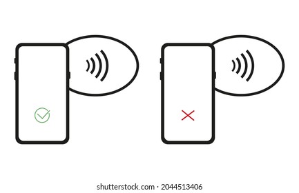 Iconos de pago telefónico establecidos. Ilustración vectorial en estilo plano