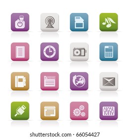 Phone Performance, Business and Office Icons - Vector Icon Set