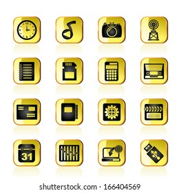 Phone Performance, Internet and Office Icons - Vector Icon Set