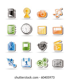 Phone  Performance, Internet and Office Icons - Vector Icon Set