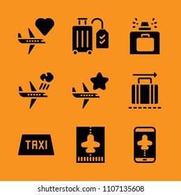 phone, person, urban and hand icon set. Vector illustration for web and design.