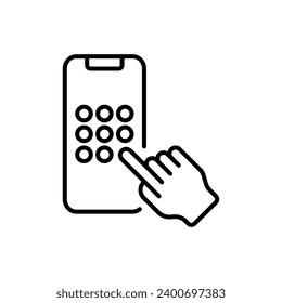 Phone pin code icon vector illustration. Keyboard on isolated background. Password sign concept.