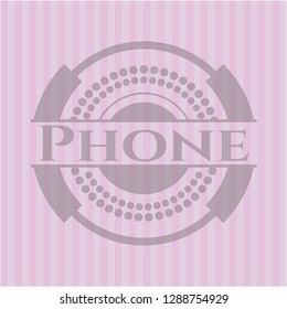 Phone pink emblem