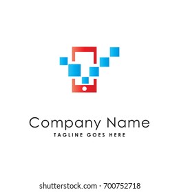 phone pixel logo template