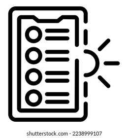 Phone plant control icon outline vector. Future farm. Food system