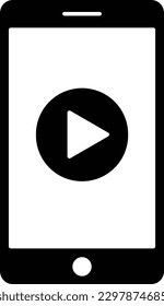música de pausa de flecha de reproducción de teléfono Glifo
