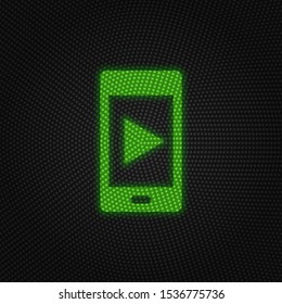 Phone, play new technology vector icon. New mobile technology traffic light style vector illustration