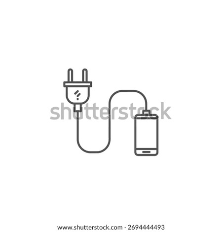 A phone is plugged into a wall outlet to charge.