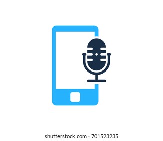 Phone Podcast Icon Logo Design Element Stock Vector (Royalty Free ...