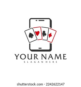 Phone Poker logo vector template, Creative Poker logo design concepts