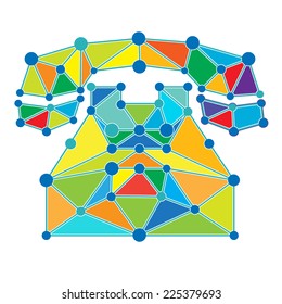phone polygon colorful