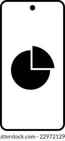 phone portion pie chart graph Outline
