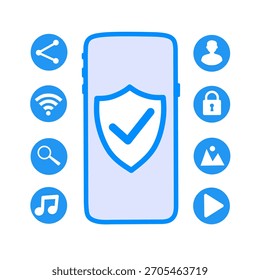 Iconos de privacidad y seguridad del teléfono