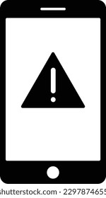phone problem caution alert warning Glyph