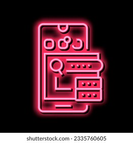 investigación de problemas de teléfono neon light sign vector. ilustración de problemas de teléfono