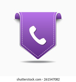 Phone Purple Vector Icon Design