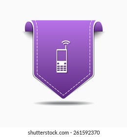 Phone Purple Vector Icon