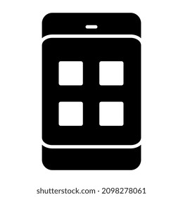 Phone qr code icon, editable vector

