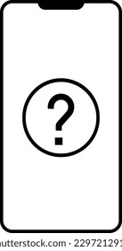 phone question help ask question mark Outline