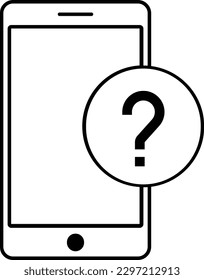 phone question question mark help ask Outline