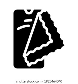 vector de icono de glifo rag de teléfono. señal de radio de teléfono. símbolo de contorno aislado ilustración negra