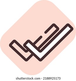 Phone read notification, illustration, vector on a white background.