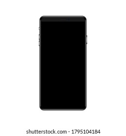 phone realistic vector front view, smartphone isolated on white background