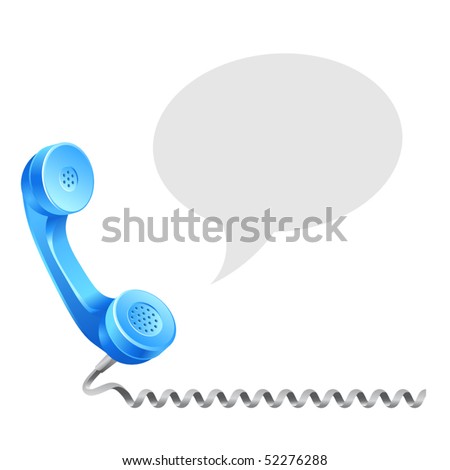  phone receiver as "contact us" icon